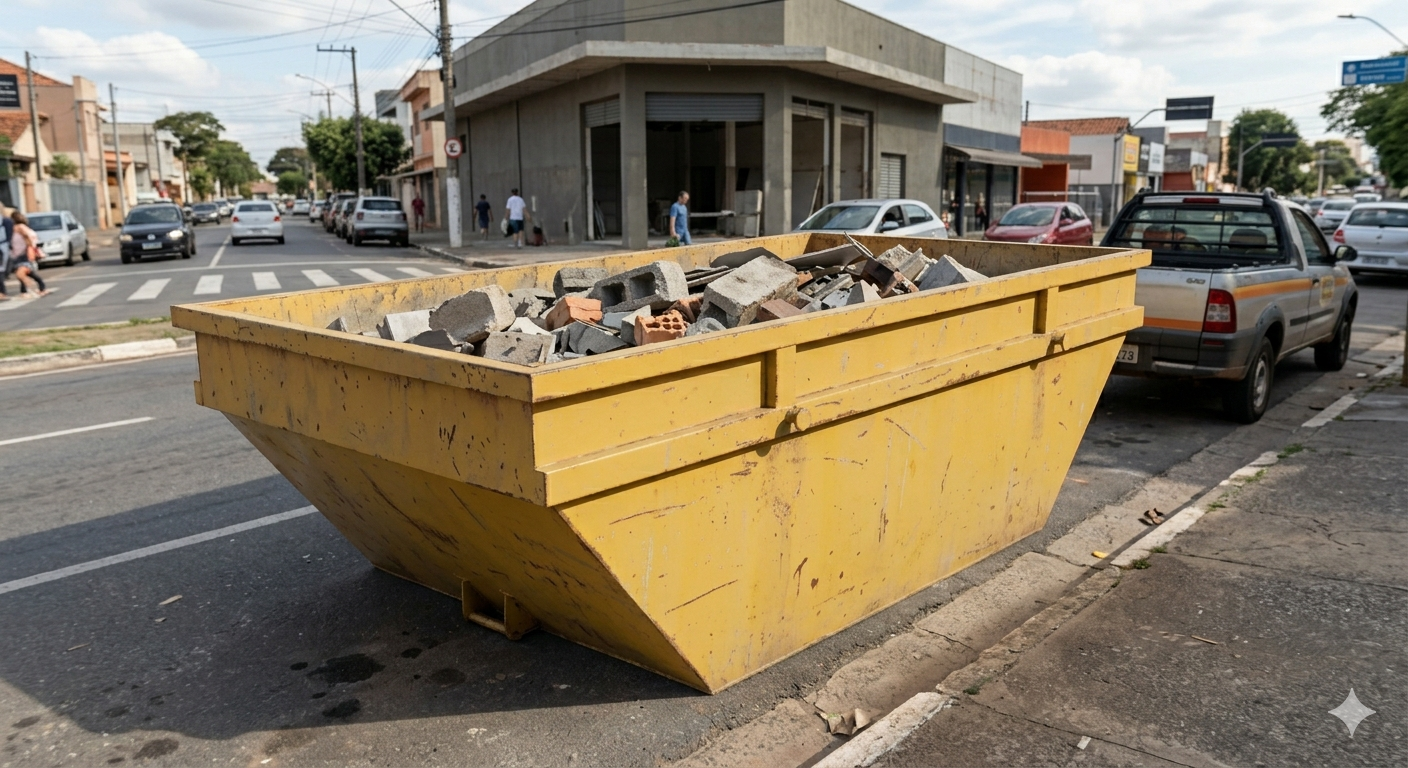 Caçamba para construção civil